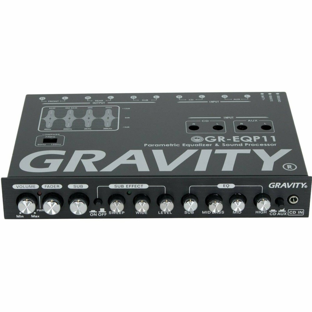 Gravity E1500.1D Warzone 1500W Amplifier + GR-EQP11 Equalizer + Wiring Kit