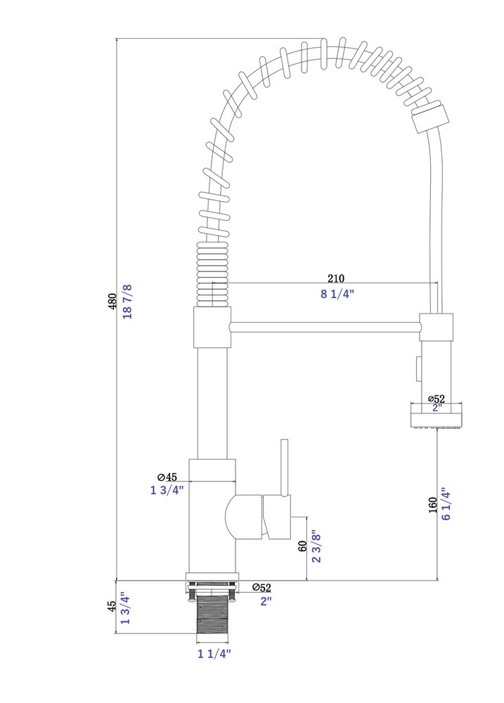 Single Handle Pull Down Sprayer Kitchen Faucet Brushed Nickel 360 Swivel