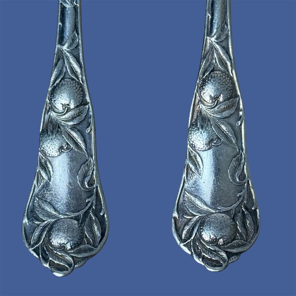 Wm Rogers & Son AA Sunkist Grapefruit Spoon Antique Silverplate Set Fruit 1910