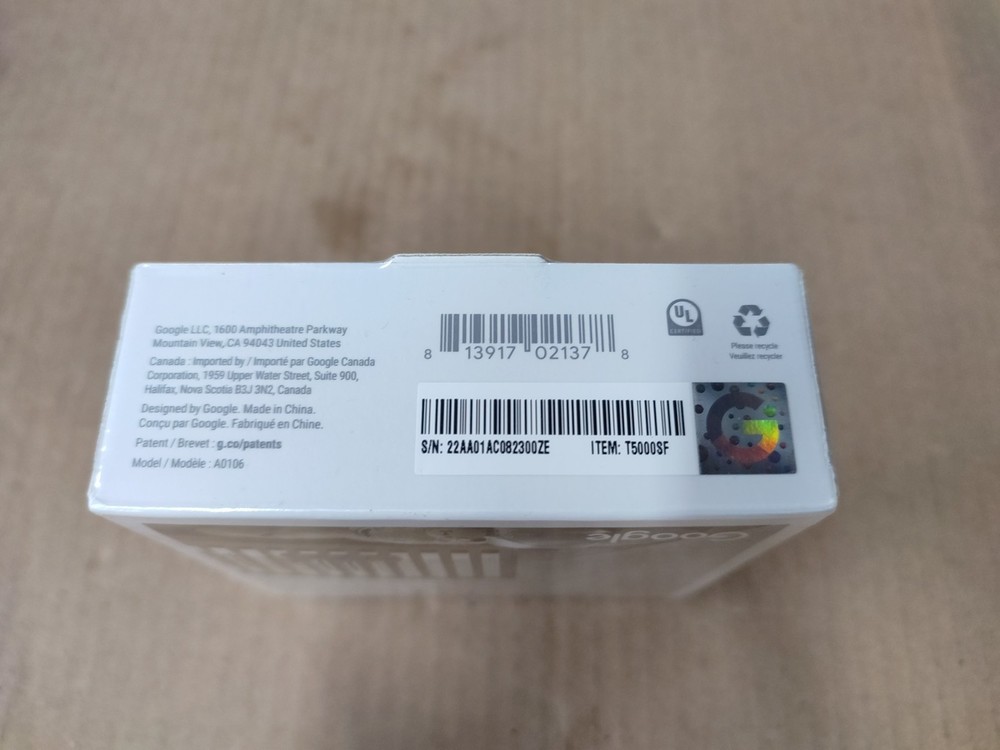 New Google Nest Temperature Sensor 3rd White Model T5000SF Sealed Box