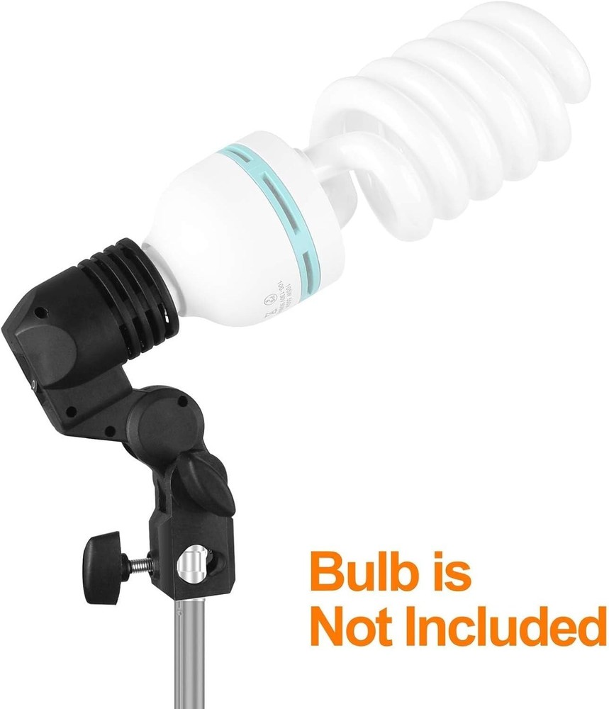 Versatile Light Bulb Stand for Photography - Adjustable & Portable - 2 Pack