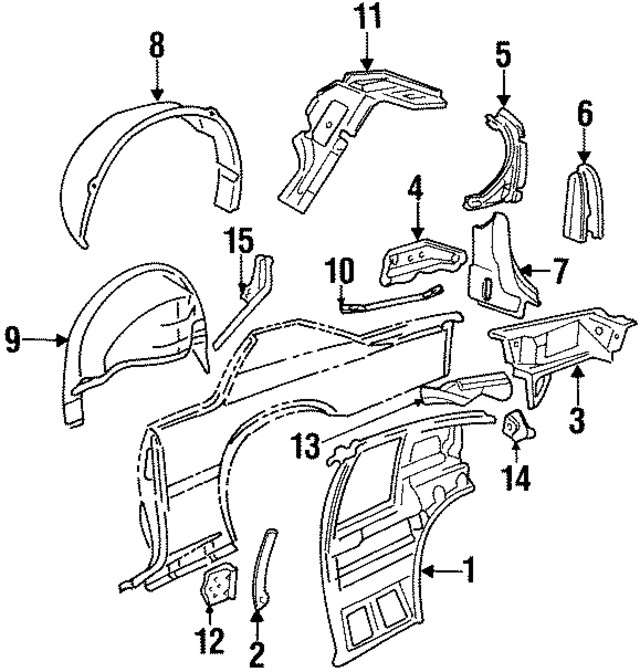 Genuine GM Inner Wheelhouse 03545916