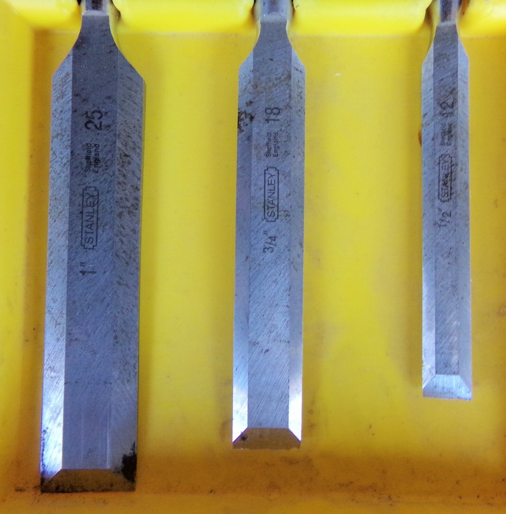 Stanley Fatmax 3 Piece Wood Chisel Set - 1/2", 3/4" & 1"