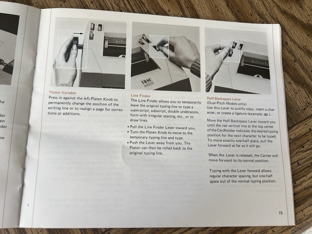 IBM Correcting Selectric II Typewriter Operating Instructions Manual 1973