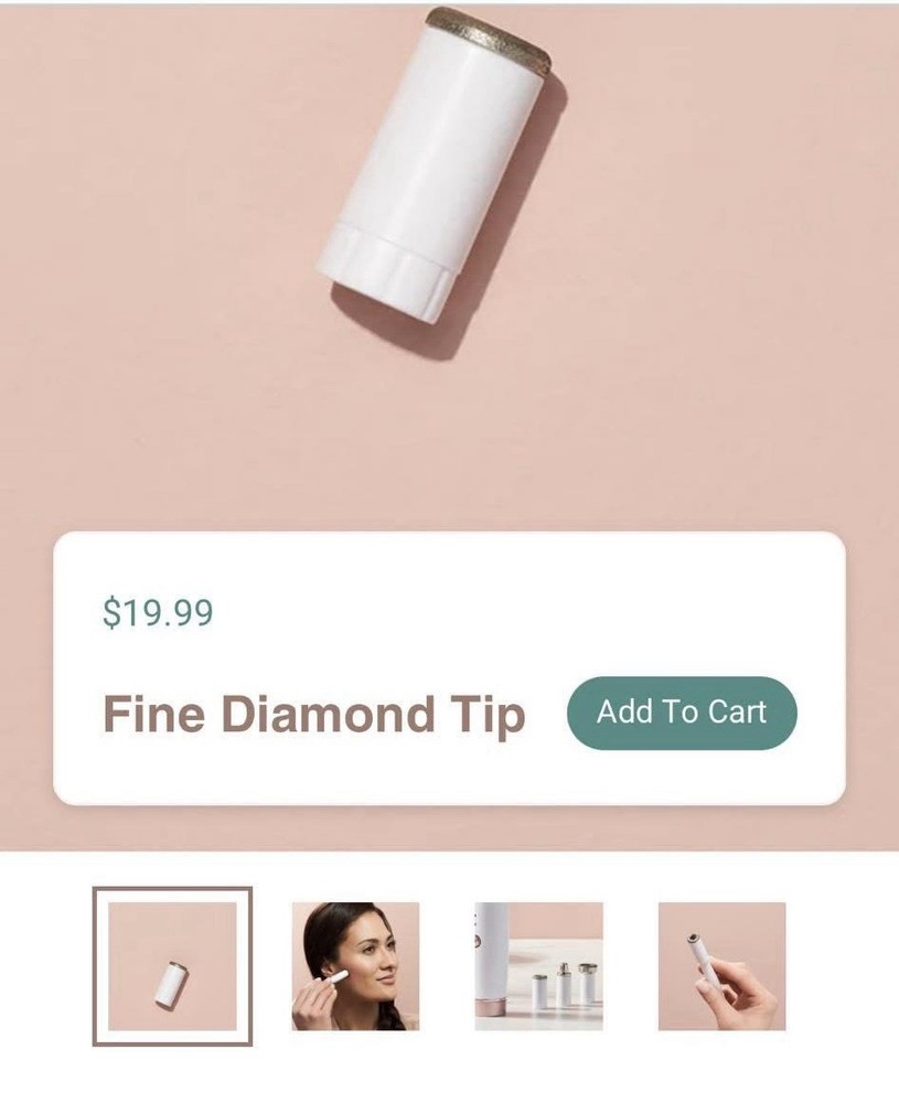 Trophy Skin Microdermabrasion Fine Diamond Tip Accessory for MicrodermMD