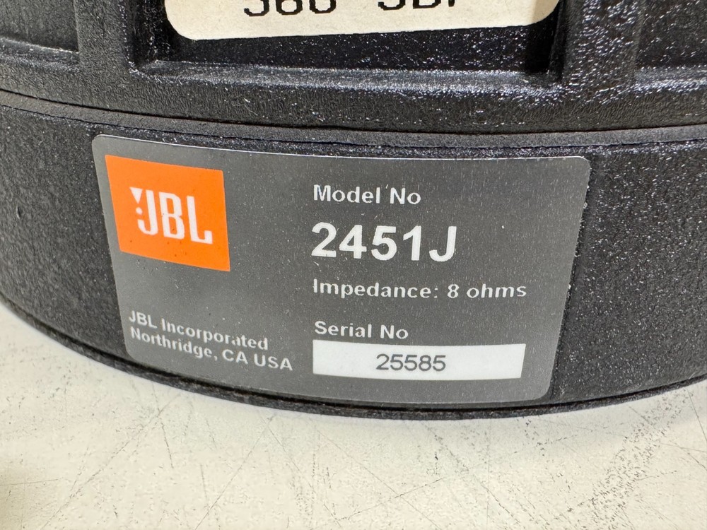 JBL 2451J Neodymium High Frequency Compression Driver, 8 Ohm