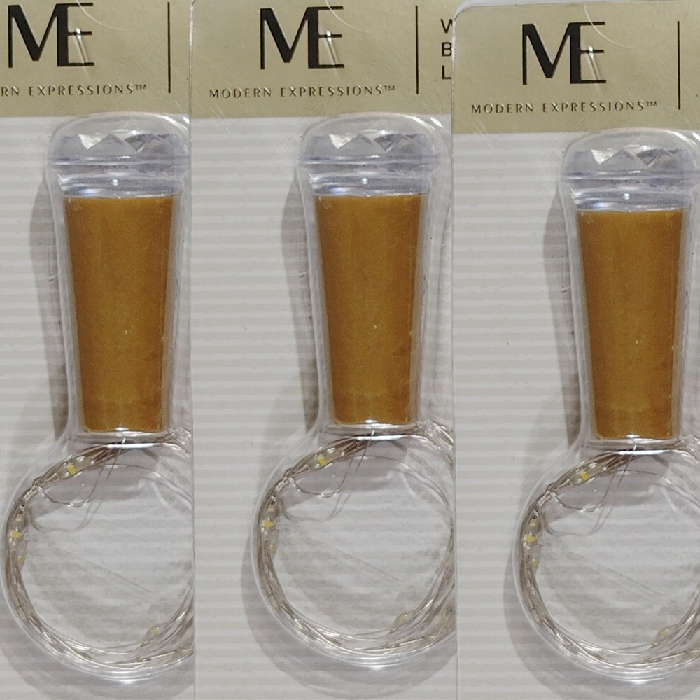 Modern Expressions Wine Bottle Light – 3-Pack (15 LED String, Battery Operated)