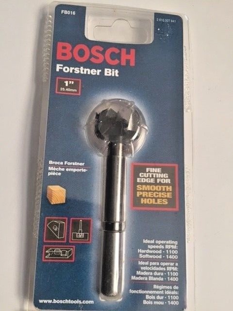 Bosch FB016 1" Wood Boring Forstner Bit
