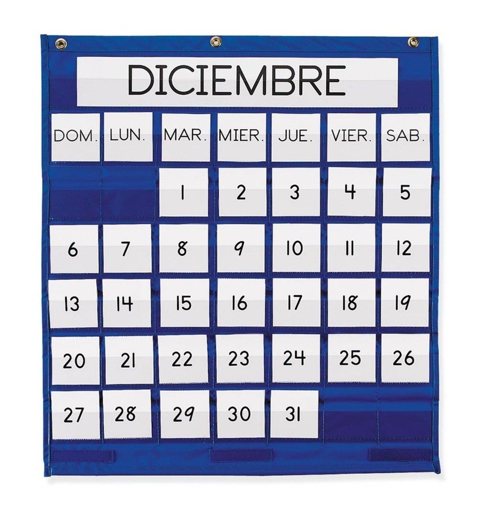 MONTHLY CALENDAR POCKET CHART BY PACON