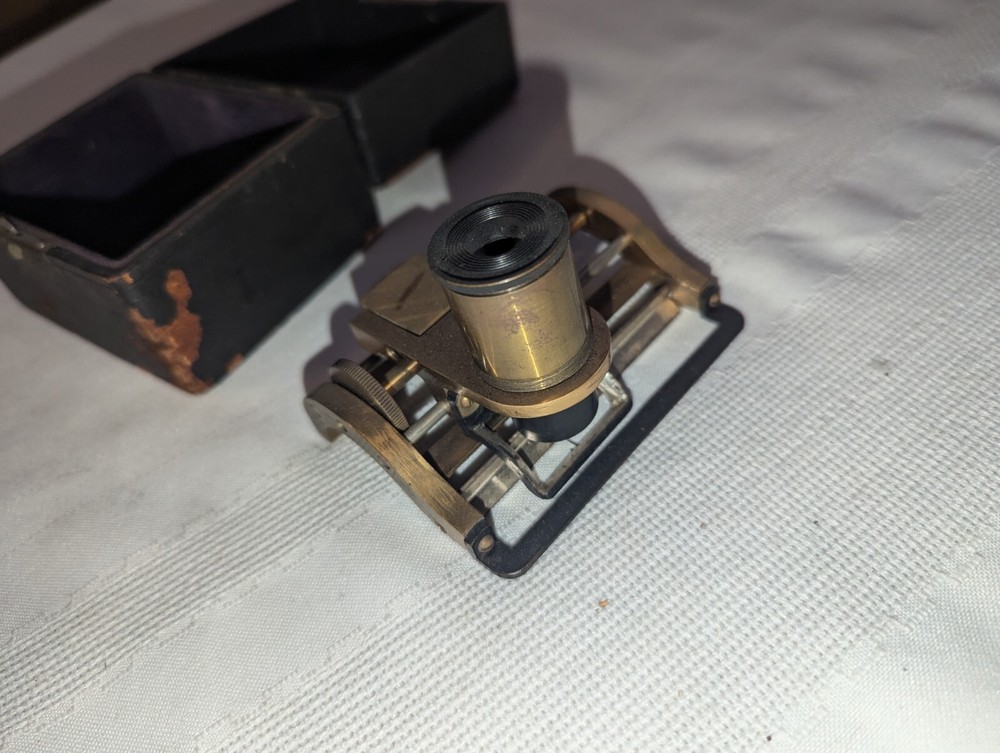 Antique 1910 Chas. Lowinson Chronik Bros. Microscope Thread Counter Textile Mill