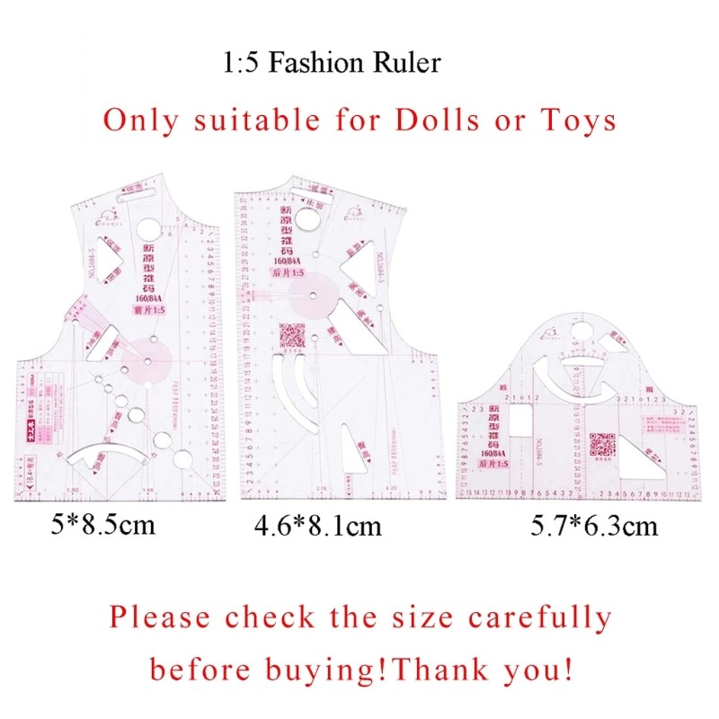 Clothing Ruler Pattern Making Templates Quilting Curved Ruler for Sewing