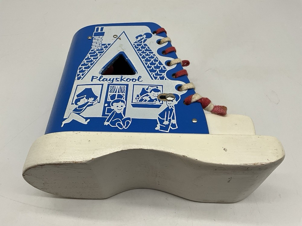 PLAYSKOOL Vintage Red Box Lacing Boot Learning While Playing in Original Box