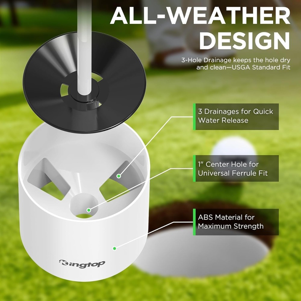 Sturdy ABS Plastic Golf Hole Cup for Backyard Greens – 4 Inches Size Available