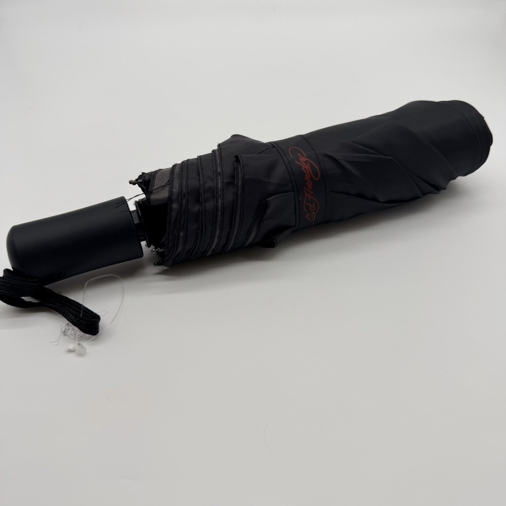 Ed Hardy Compact Black Umbrella