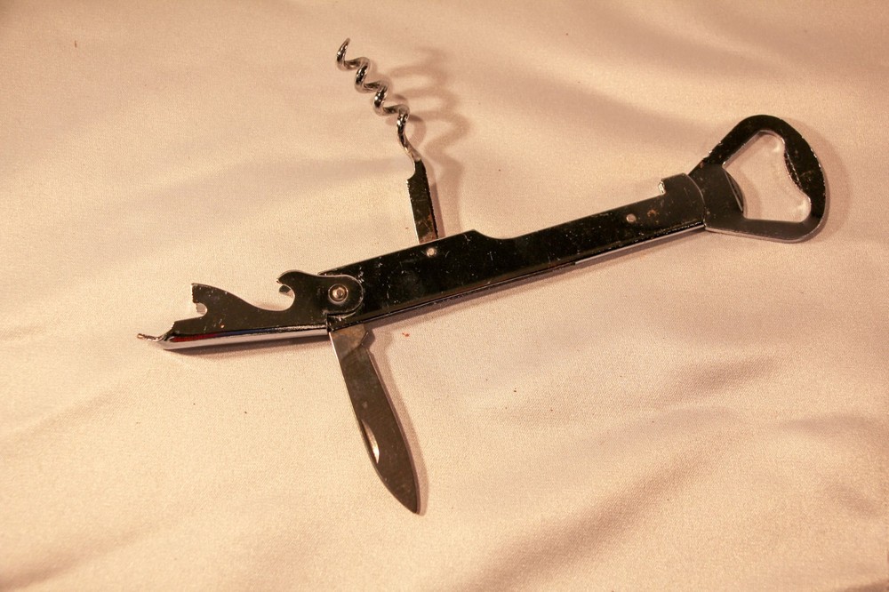 Vintage Multi tool corkscrew bottle opener knife