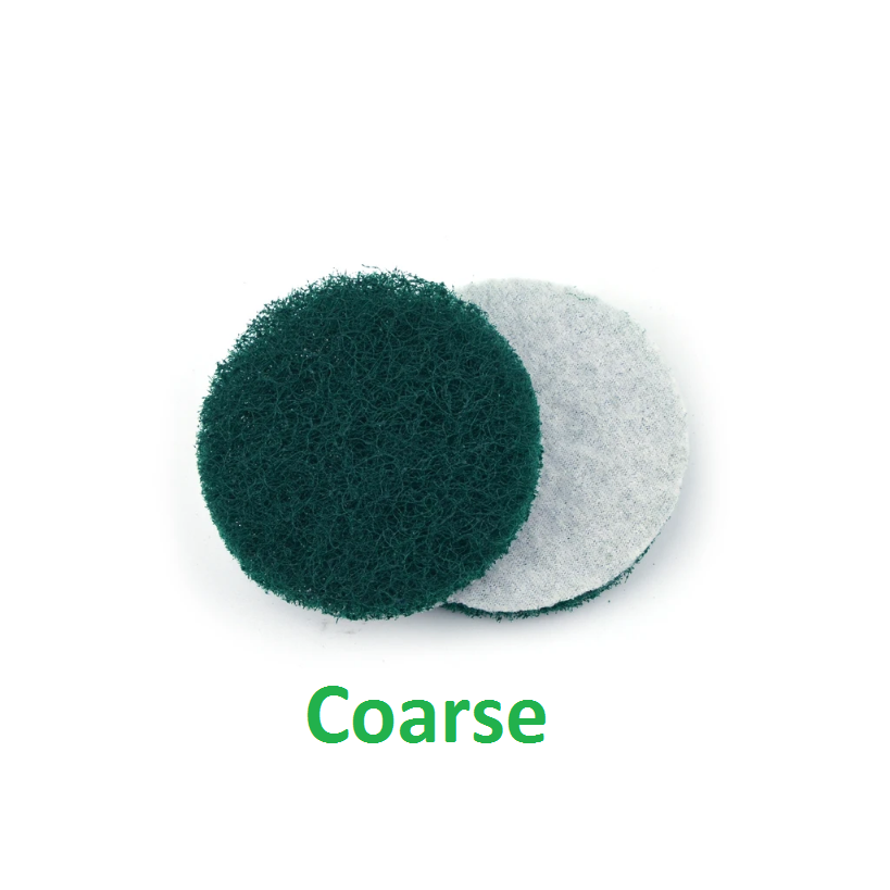 15 Pcs 2, 3, 4, 5" Coarse Medium Fine Hook & Loop Scotch Brite Sanding Discs