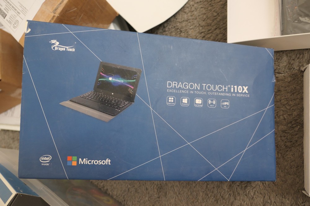 Dragon Touch i10X 10.1" Tablet Bundle Windows 10 Intel Microsoft