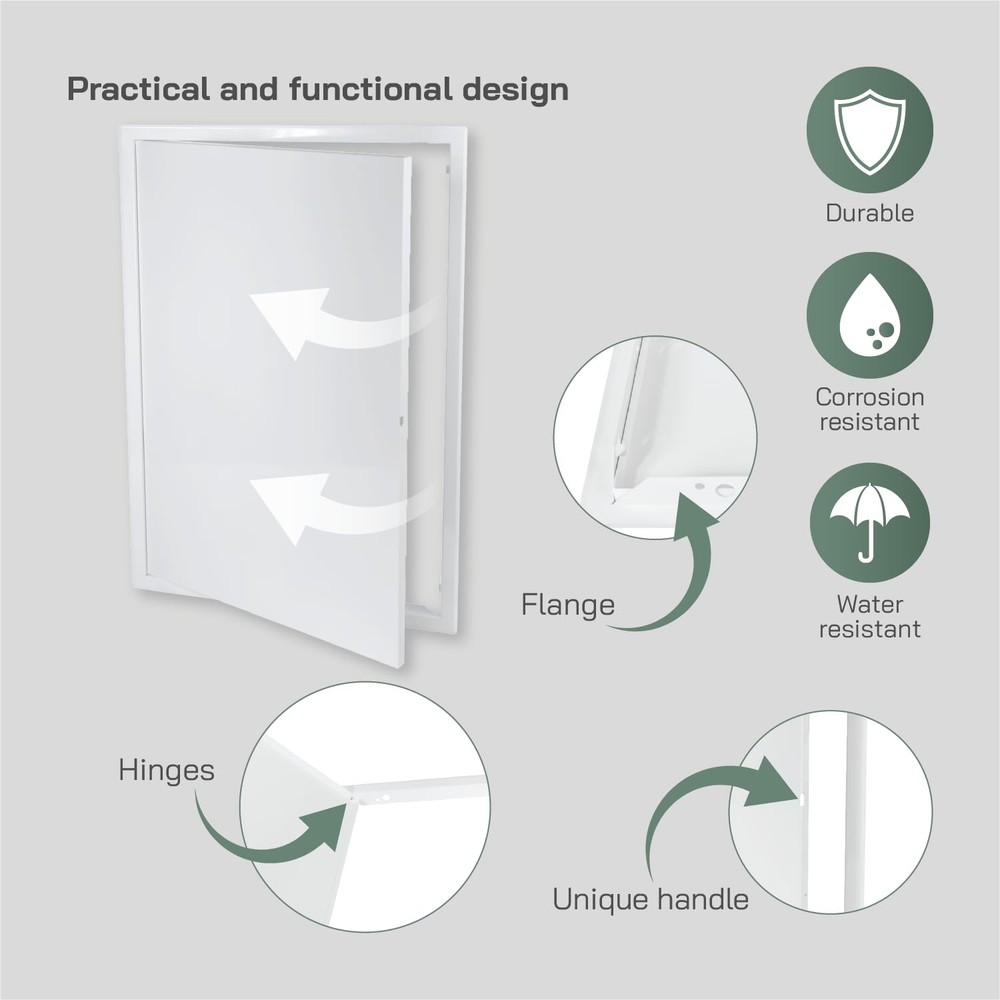 16 x 24 Inch White Metal Access Panel - Easy Access Doors - Access Panel for ...