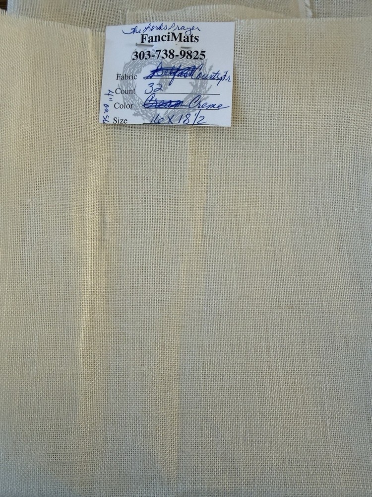 32 Count Cross Stitch Linen Fabric, 17 Pieces