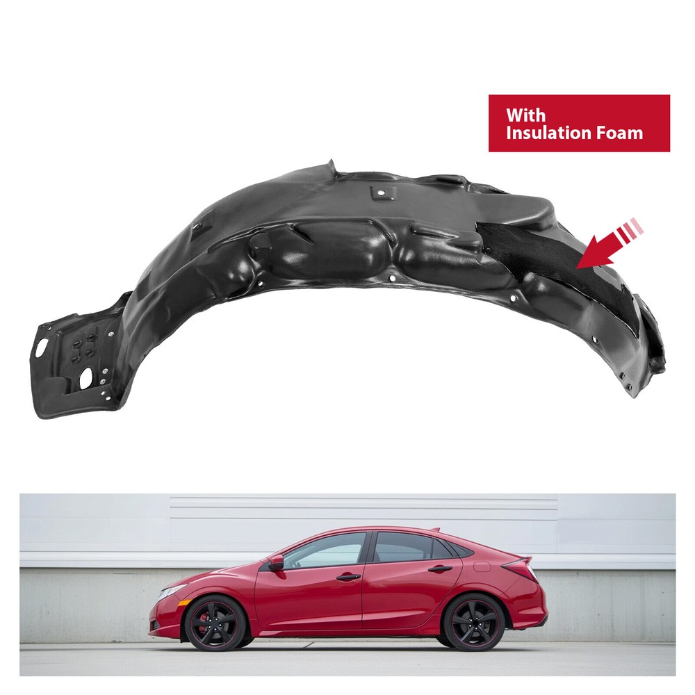 Fender Liner W/ Insulation Foam For Honda Civic 2012-2015 Front Driver Left Side