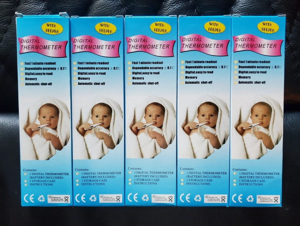 5 Count Lot Digital Thermometer with Beeper