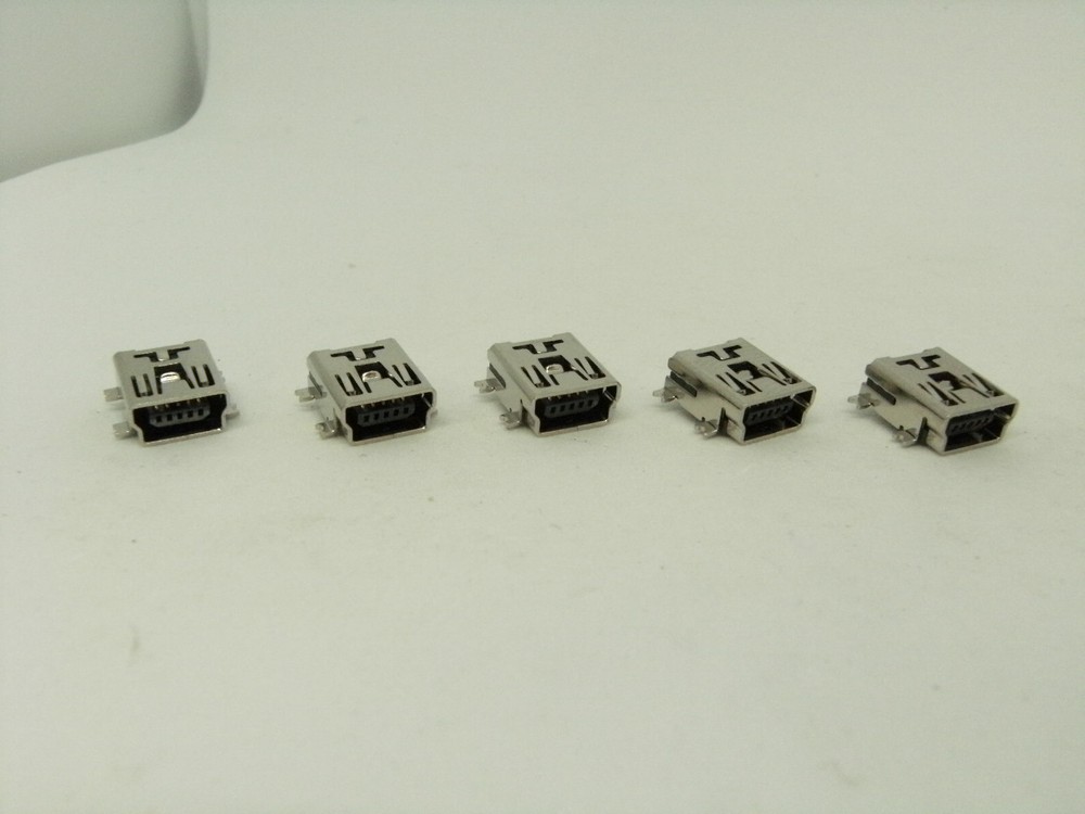 5 Pcs Pack Lot Mini USB Type B 5Pin Female Socket Right Angle SMD Jack Connector
