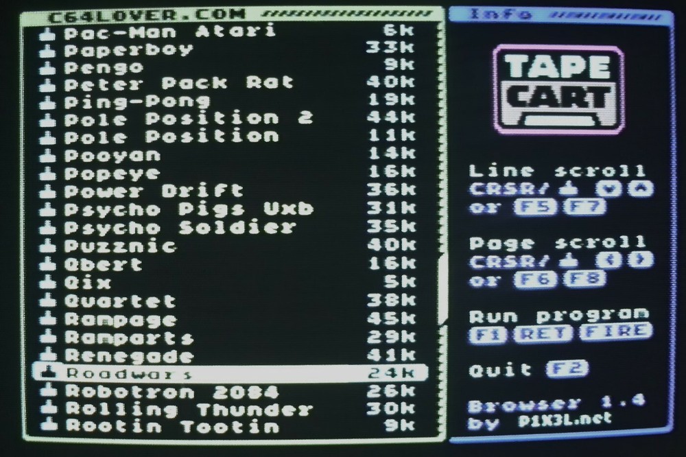 Commodore 64/128 TapeCart 126in1
