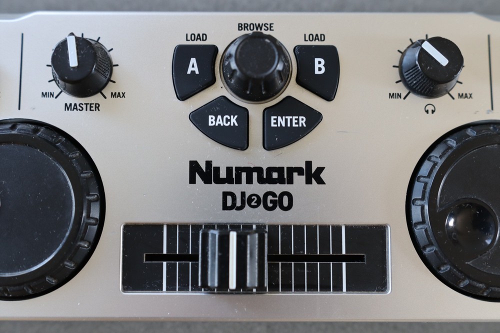 Numark DJ2GO Compact USB DJ Controller | Portable 2-Channel MIDI Controller for