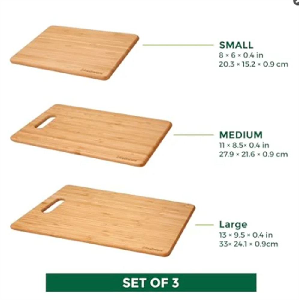 Freshware 3-Piece Bamboo Cutting Board Set