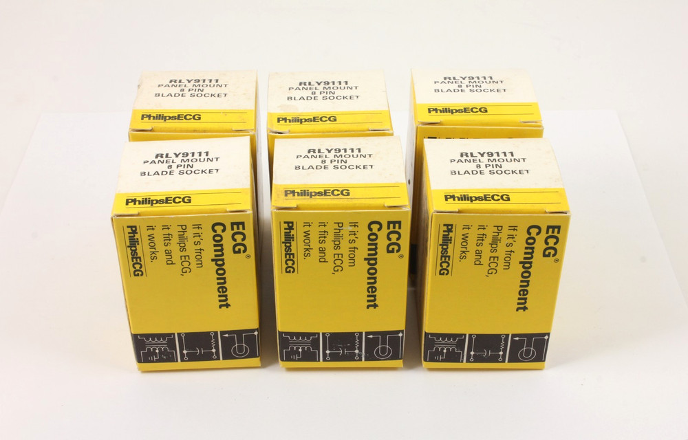 ECG RLY9111 Panel Mount Relay Socket Lot of 6