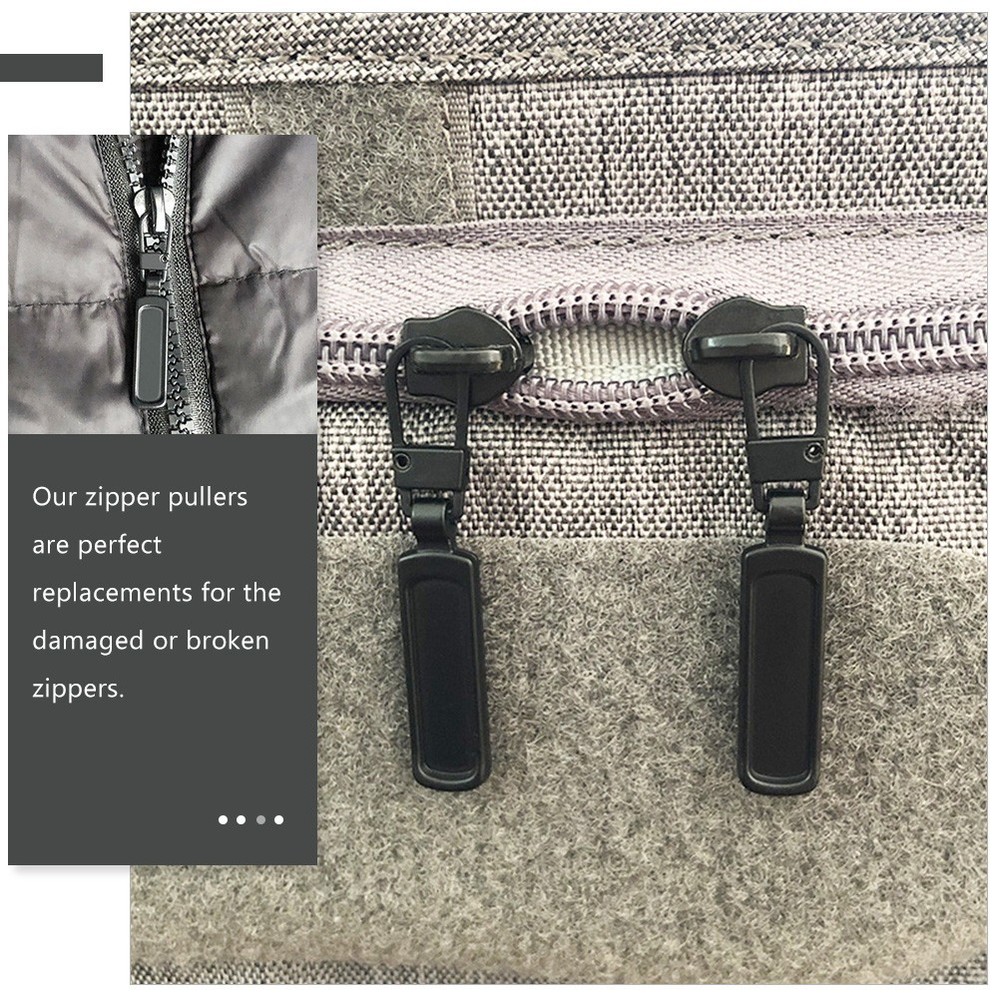12 Pcs Replacement Zippers Accessories Backpack Pulls Detachable Heads