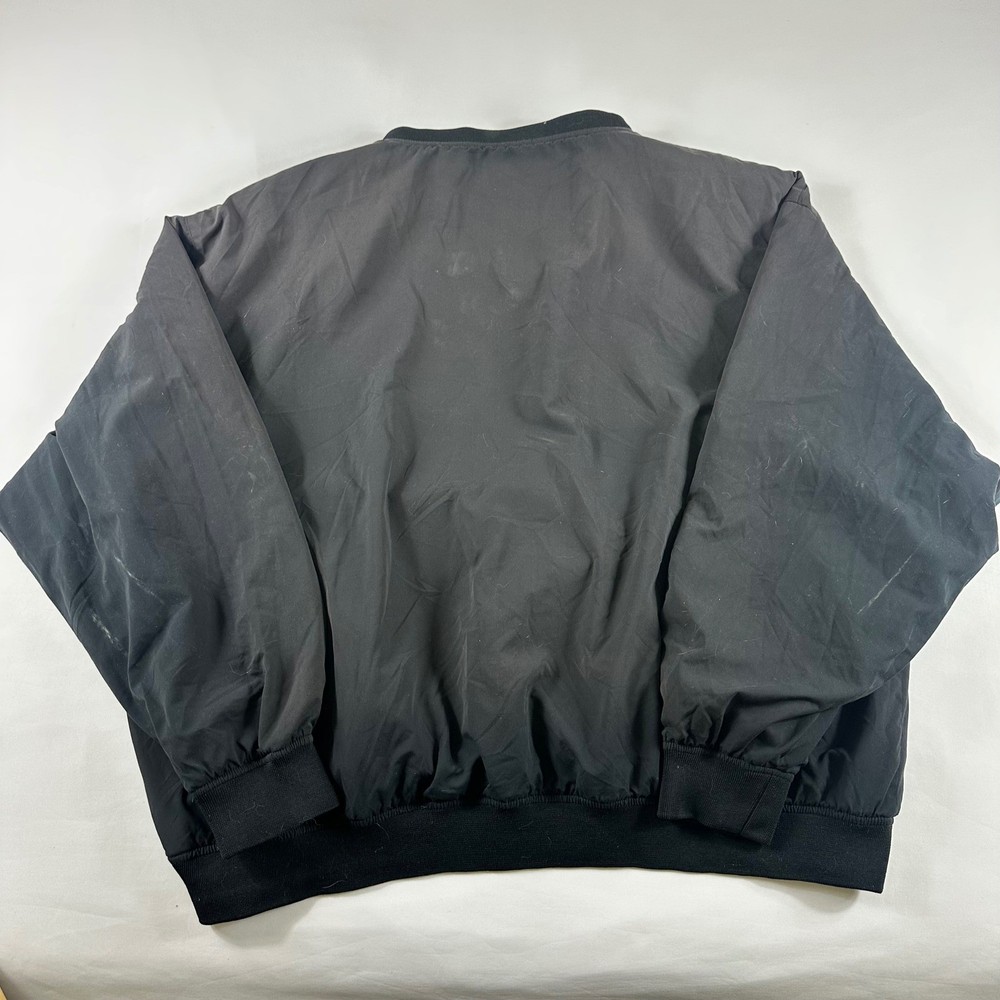 Cabelas Mens 2XL Red Pullover Windbreaker Jacket Black V Neck