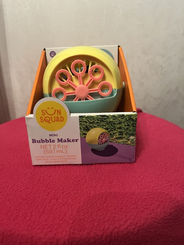 Mini Bubble Maker - Sun Squad™: Fun Bubble Toy for Kids Ages 3+