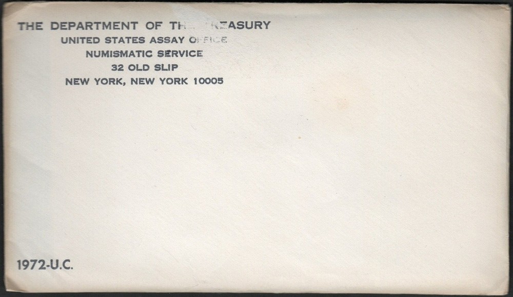 1972 UNCIRCULATED SET IN ORIGINAL US MINT PACKAGING (11 PC)