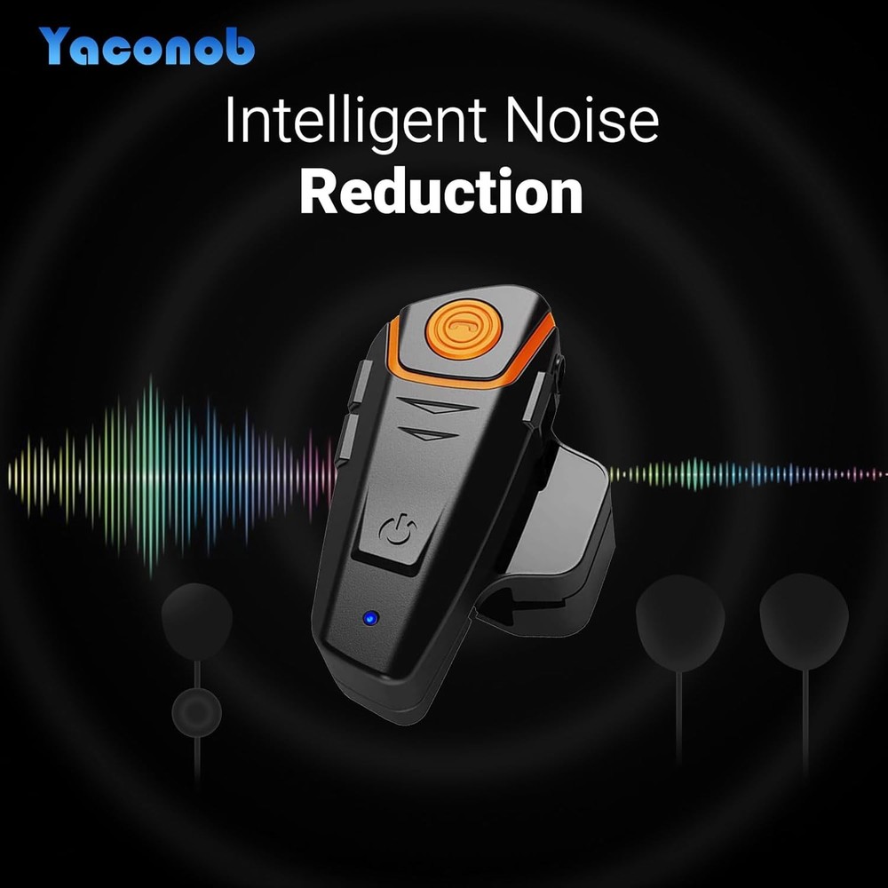 Helmet Bluetooth Headset Bt-S2ns, 1000m Communication 1 Pack, Black