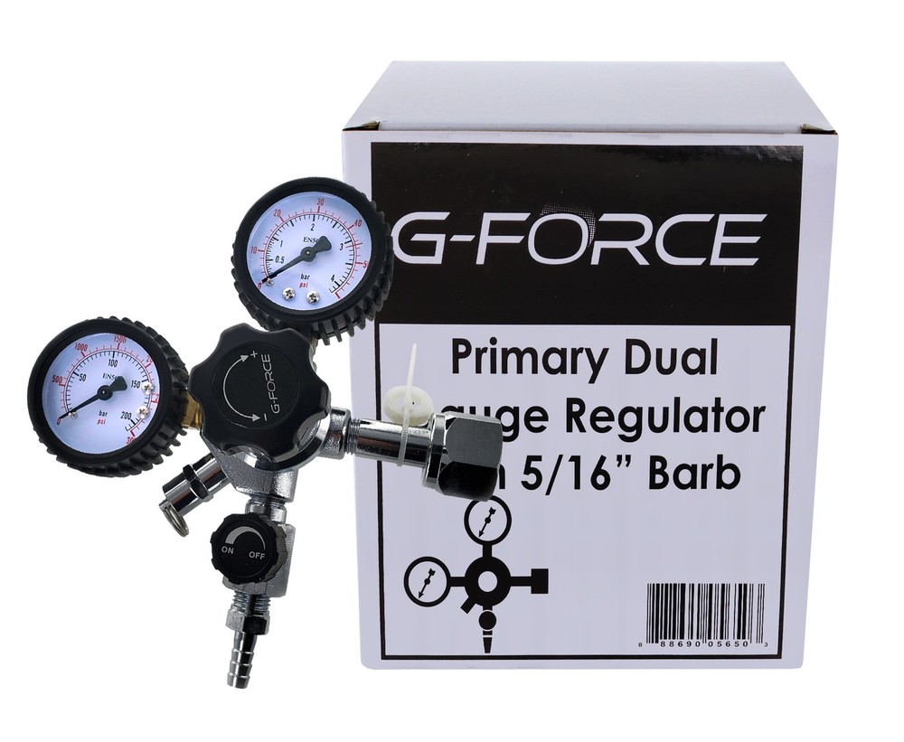 Brewer's Best Primary Dual Gauge Regulator With 5/16 Barb