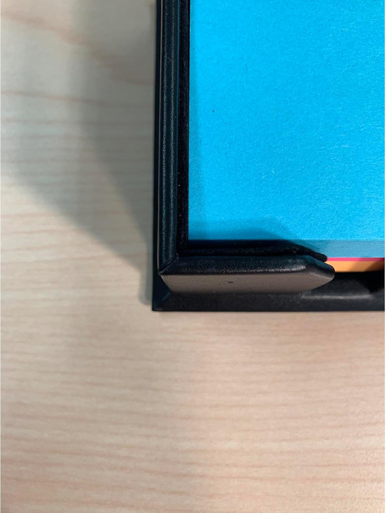 A1075 Black 3" X 3" Leather Note Holder