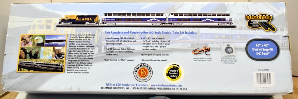 BACHMANN HO Scale McKINLEY EXPLORER RTR Train Set - Excellent Condition