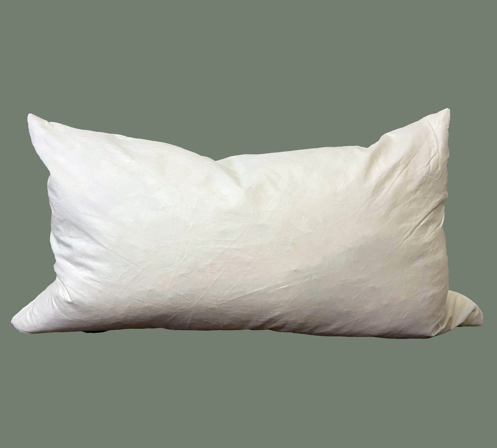 100% Duck Filled Down Pillow Insert 14x24 inches