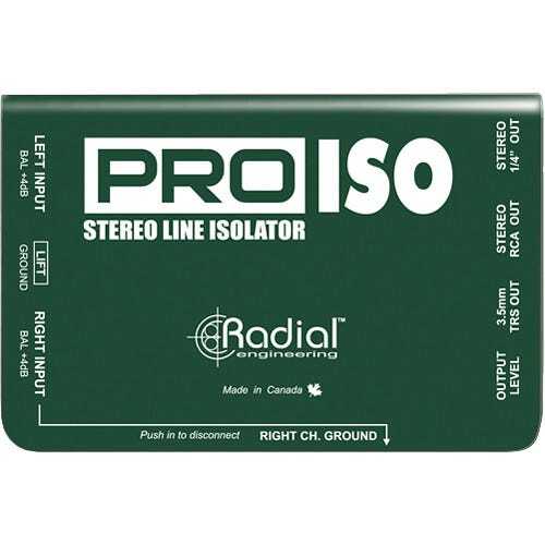 Radial Engineering Pro-Iso Balanced +4dB to -10dB Unbalanced Passive Converter