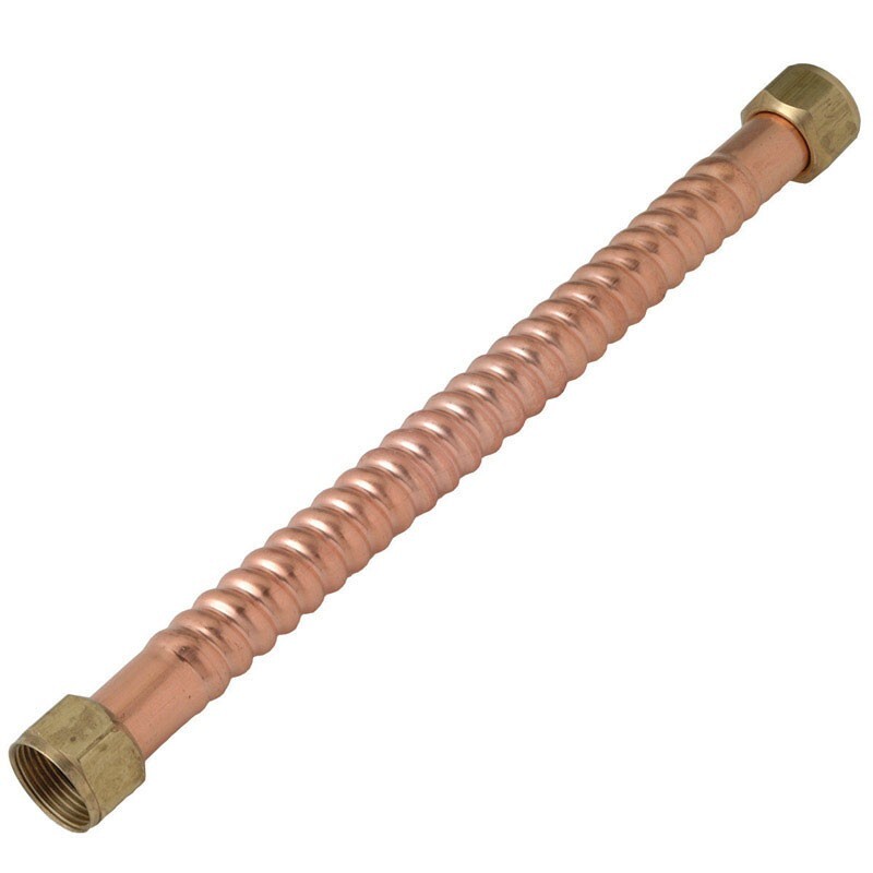 Homewerks Worldwide  Water Heater Connector, Corrugated Copper, 3/4 FIP x 18-In.