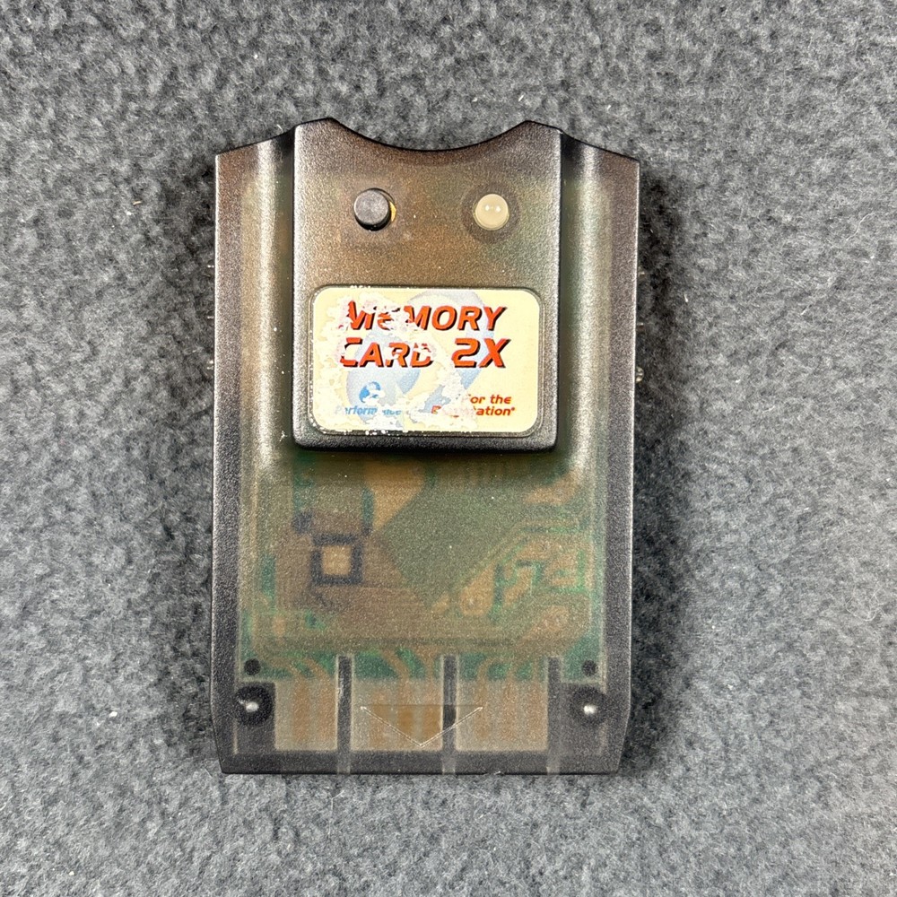 PlayStation 1 - Performance 2X Memory Card, DMG Sticker – Translucent Black