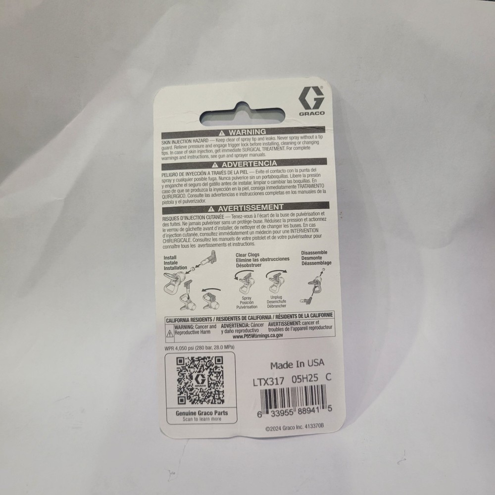 Graco RAC X Switch Tip LTX317, Reversible