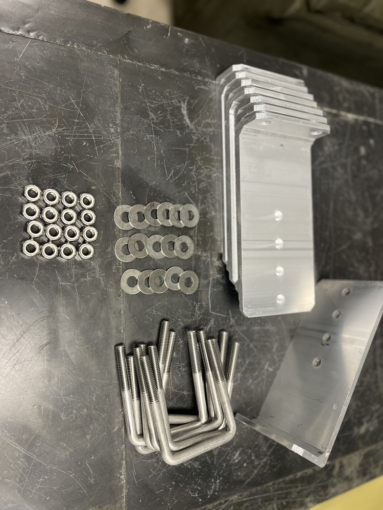 (8) 10 In Aluminum L-type Bunk Bracket Kit With Stainless Hardware