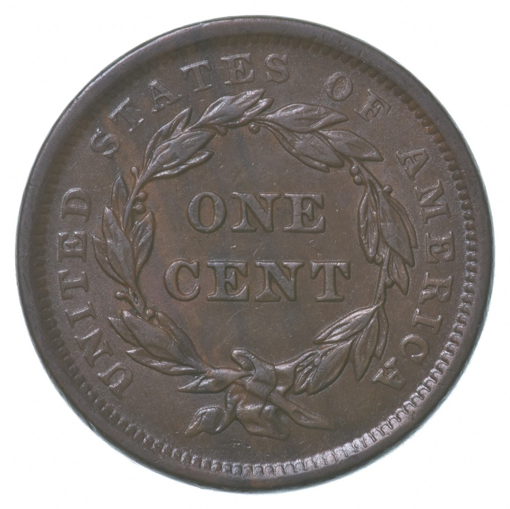 1842 Braided Hair Large Cent SD *8659