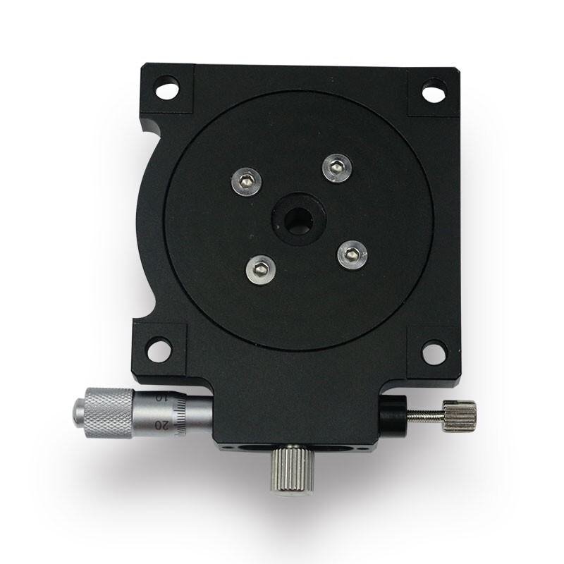 R Axis 60*60mm Manual Displacement Platform Micrometer Rotating Sliding Table