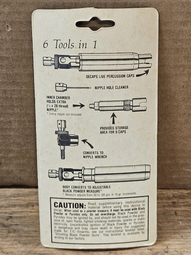 Thompson Center 6 In 1 Combination Tool #7074 Muzzleloader Black Powder