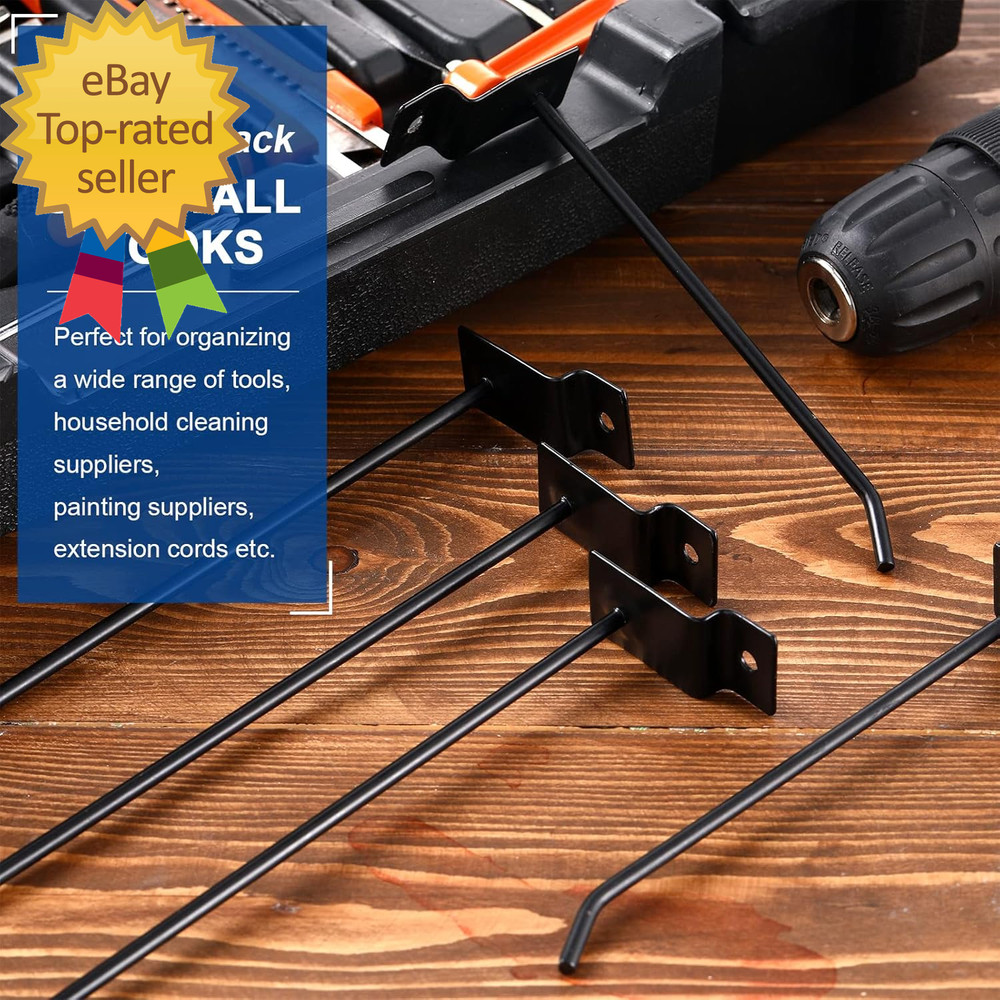 100 Pack Slatwall Hooks Panel Display Hooks Slat Board Peg Accessories Heavy Dut