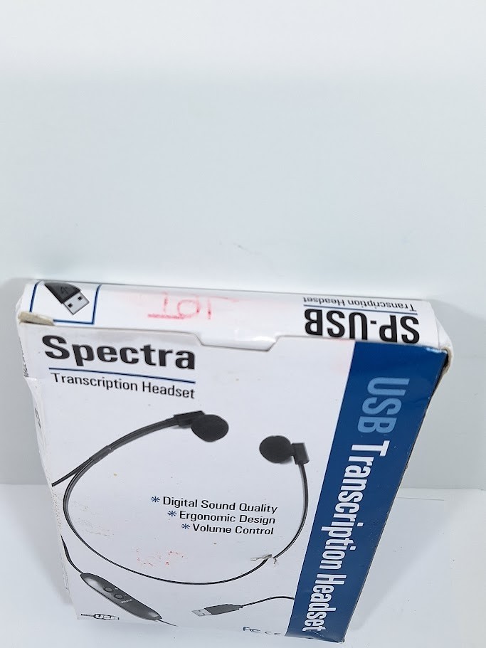 Spectra USB Transcription Headset with in line volume control