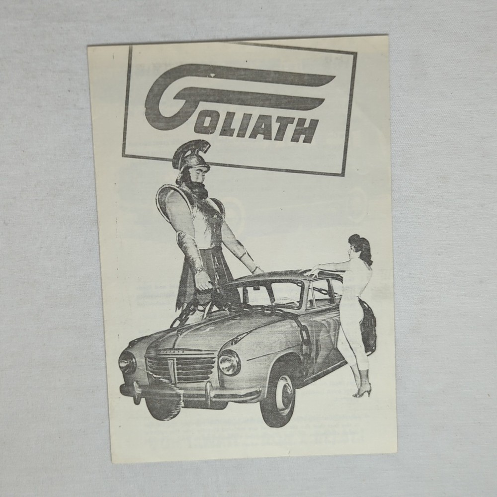 Goliath 1957 Brochure Vintage